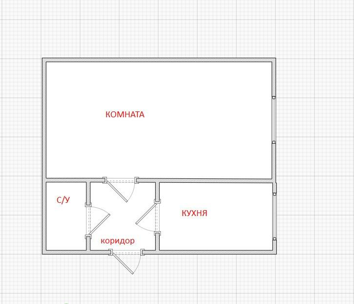 1-комнатная 30.7 м2 в ЖК undefined корпус null этаж 1