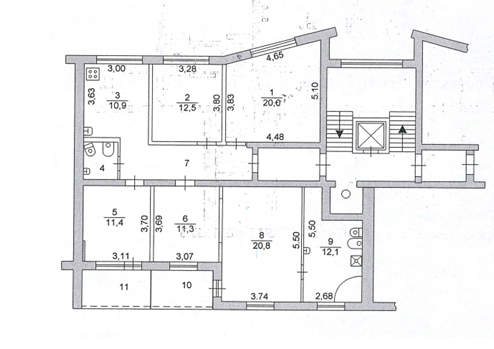 5-комнатная 111.9 м2 в ЖК undefined корпус null этаж 5