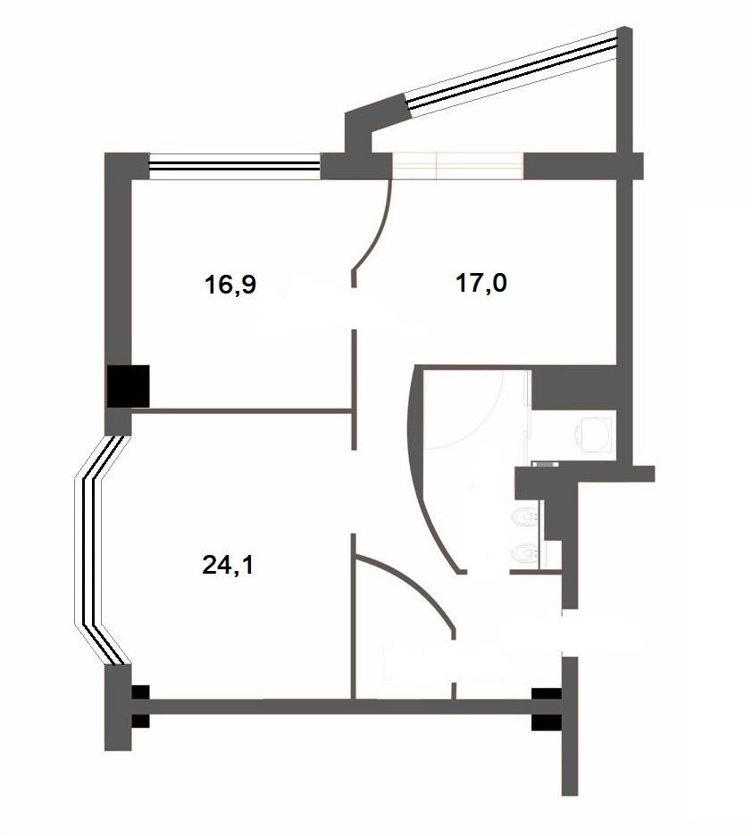 2-комнатная 81 м2 в ЖК undefined корпус null этаж 11