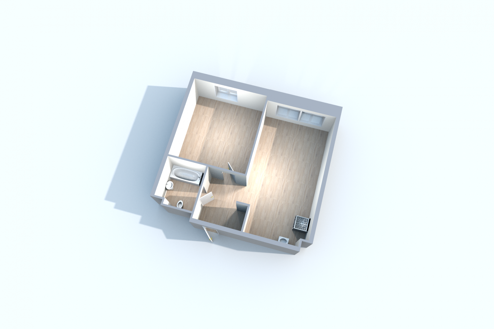 2-комнатная 44.1 м2 в ЖК undefined корпус null этаж 5