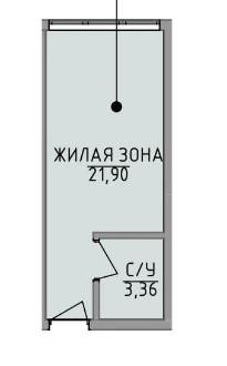 Студия 21.9 м2 в ЖК undefined корпус null этаж 4