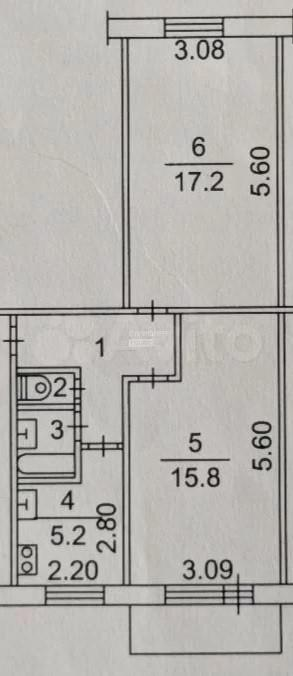 2-комнатная 47 м2 в ЖК undefined корпус null этаж 2