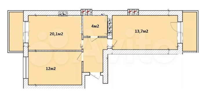 2-комнатная 62 м2 в ЖК undefined корпус null этаж 11