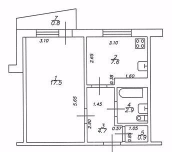 1-комнатная 33.6 м2 в ЖК undefined корпус null этаж 9