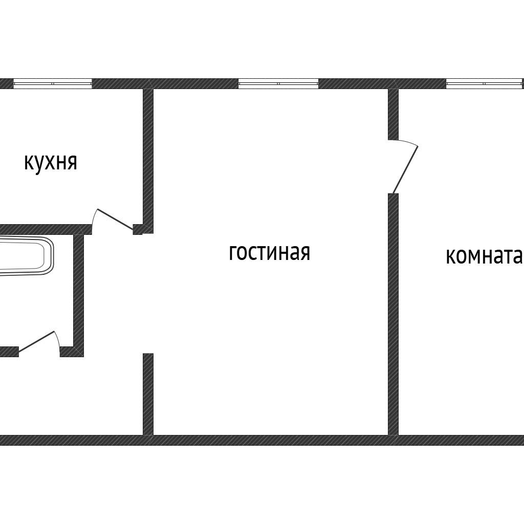 2-комнатная 44 м2 в ЖК undefined корпус null этаж 1