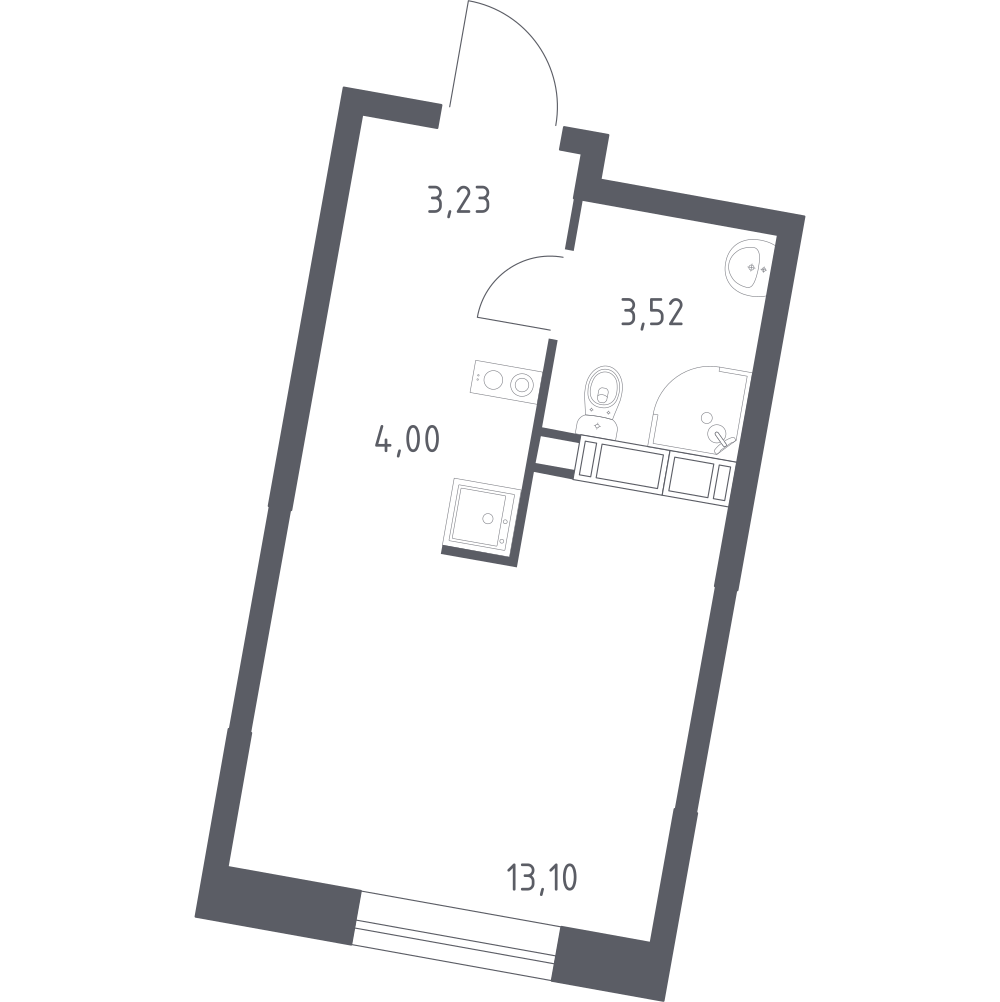 Студия 23 м2 в ЖК Эко Бунино корпус null этаж 22