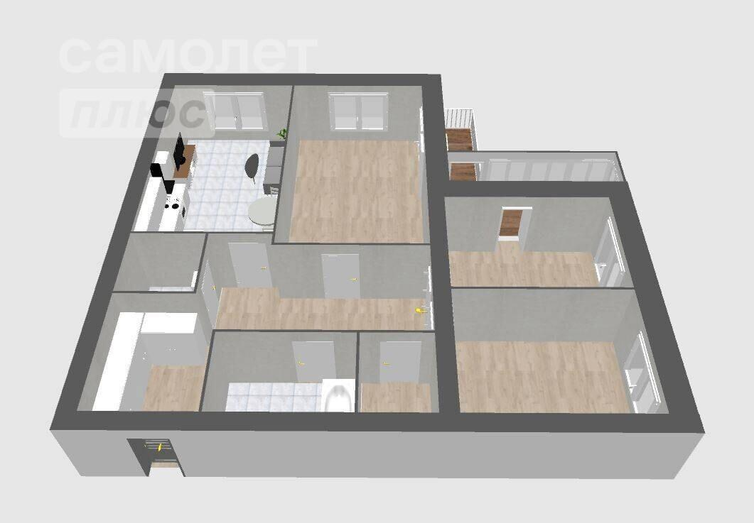 3-комнатная 93 м2 в ЖК undefined корпус null этаж 6