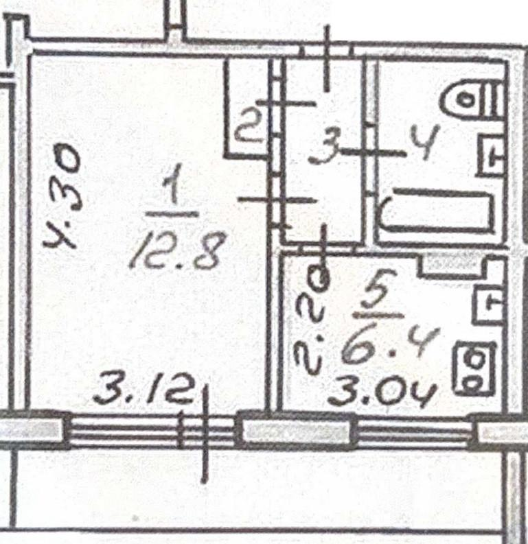 1-комнатная 25.6 м2 в ЖК undefined корпус null этаж 5