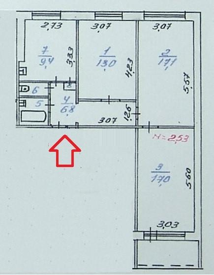 3-комнатная 70.7 м2 в ЖК undefined корпус null этаж 8