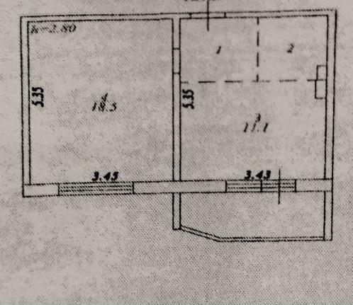 1-комнатная 36.6 м2 в ЖК undefined корпус null этаж 14
