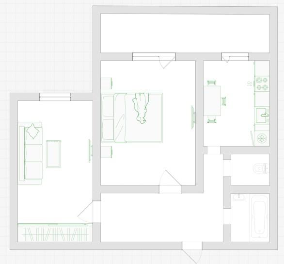 2-комнатная 47.1 м2 в ЖК undefined корпус null этаж 8