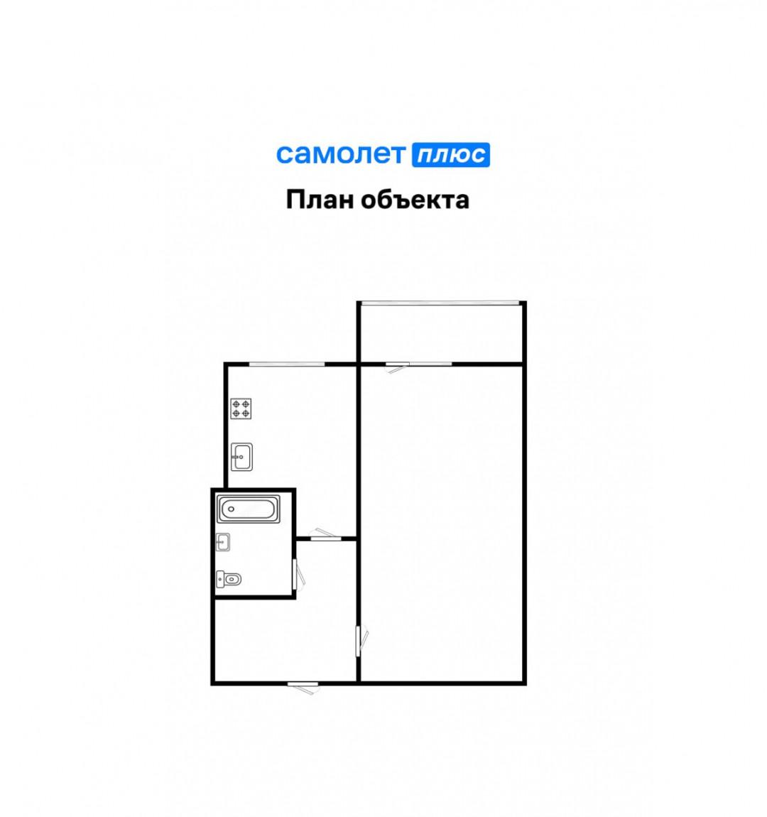 1-комнатная 29.9 м2 в ЖК undefined корпус null этаж 4