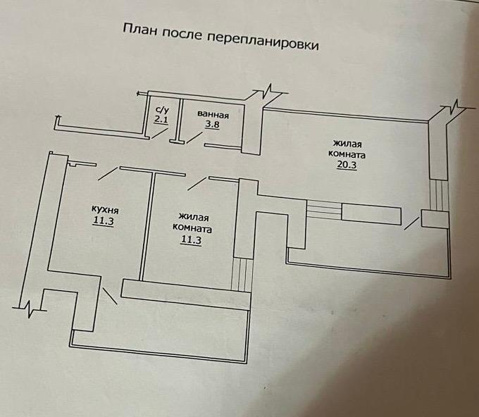 2-комнатная 64.3 м2 в ЖК undefined корпус null этаж 3