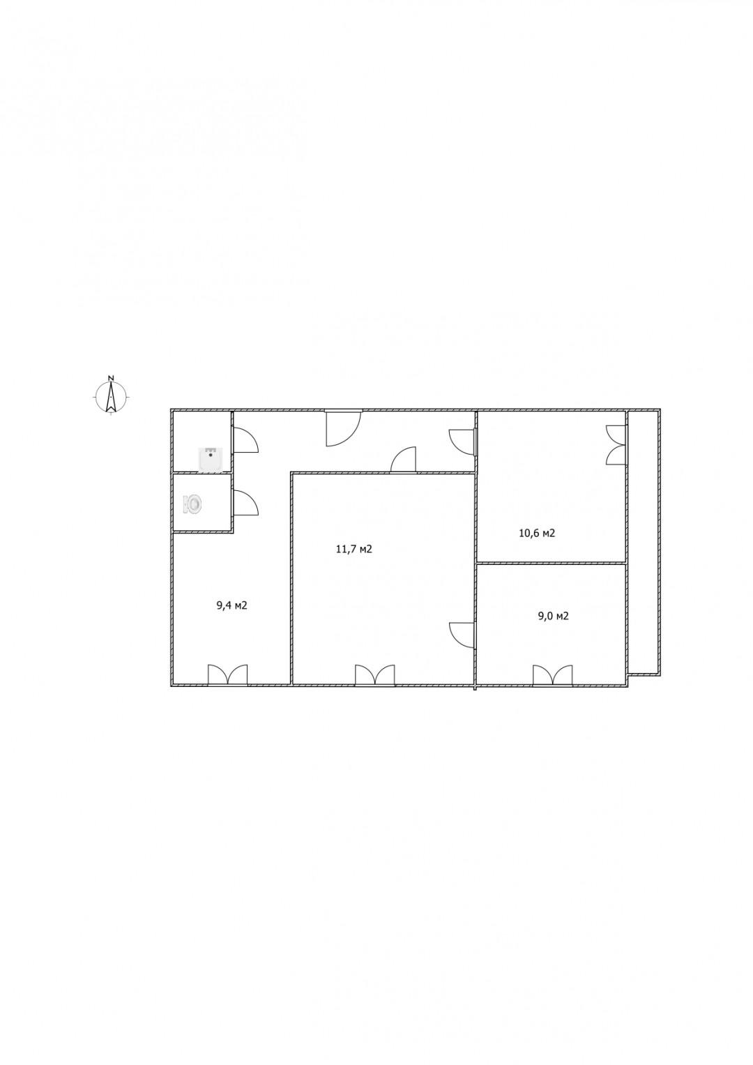 3-комнатная 53.2 м2 в ЖК undefined корпус null этаж 6