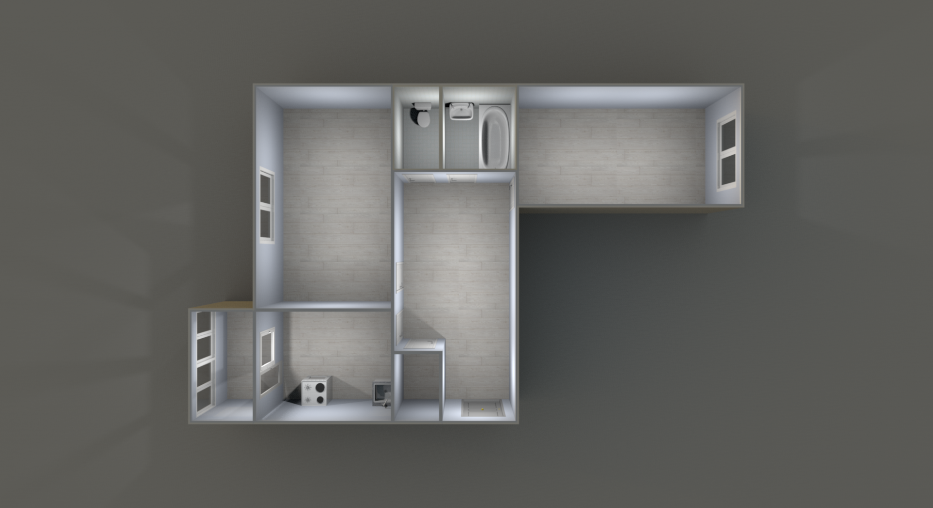 2-комнатная 59 м2 в ЖК undefined корпус null этаж 7