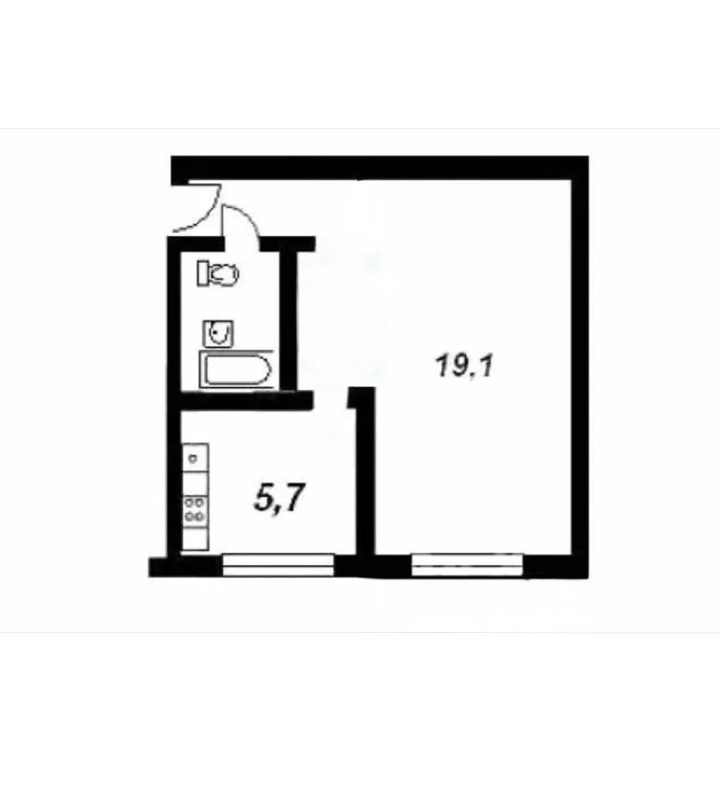 1-комнатная 31 м2 в ЖК undefined корпус null этаж 1