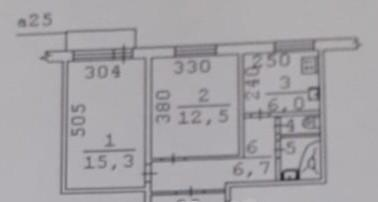 2-комнатная 43.6 м2 в ЖК undefined корпус null этаж 2