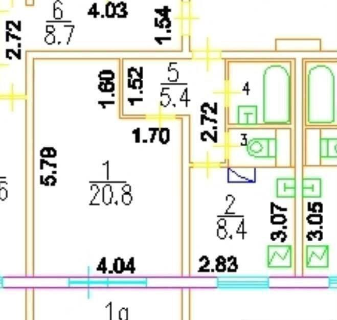 1-комнатная 38.5 м2 в ЖК undefined корпус null этаж 7