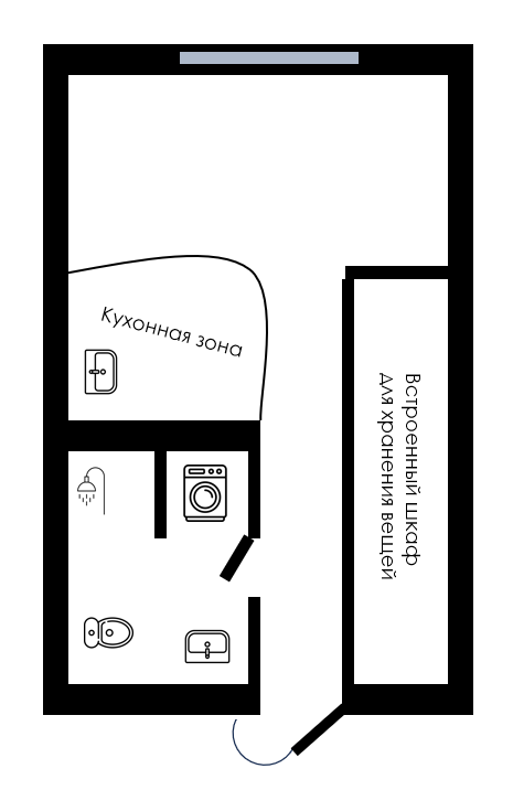 Студия 24.2 м2 в ЖК undefined корпус null этаж 2