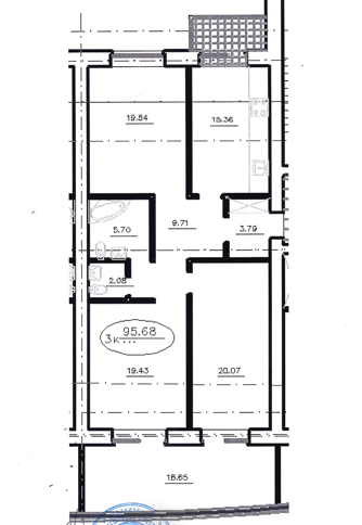 3-комнатная 106.4 м2 в ЖК undefined корпус null этаж 5