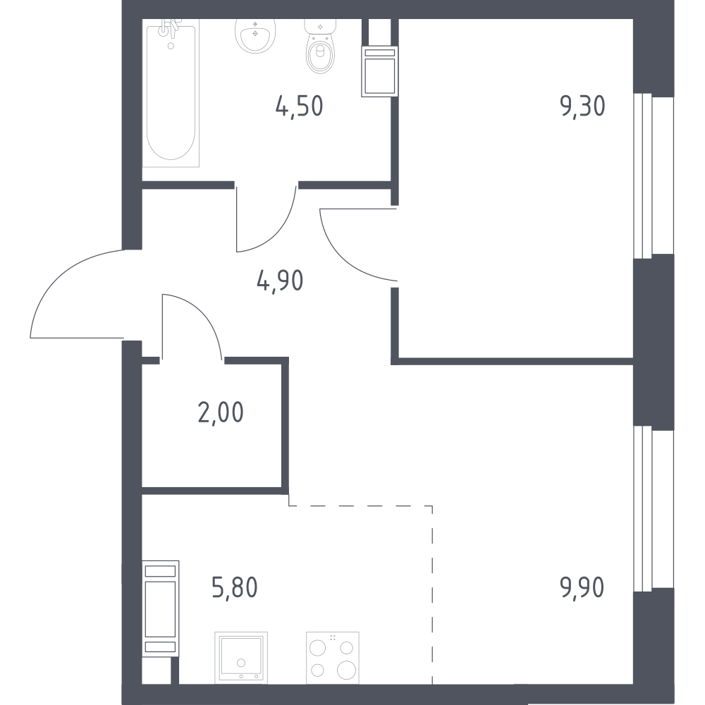 Студия 36 м2 в ЖК Эко Бунино корпус null этаж 10