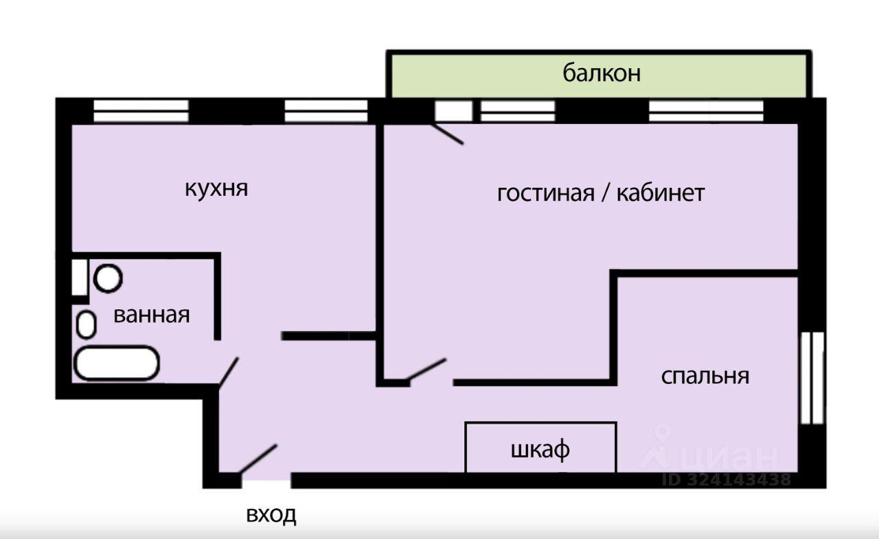 2-комнатная 65 м2 в ЖК undefined корпус null этаж 3