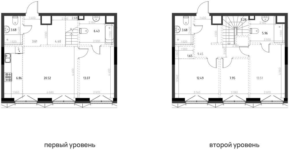 4-комнатная 121 м2 в ЖК Яналиф корпус null этаж 14