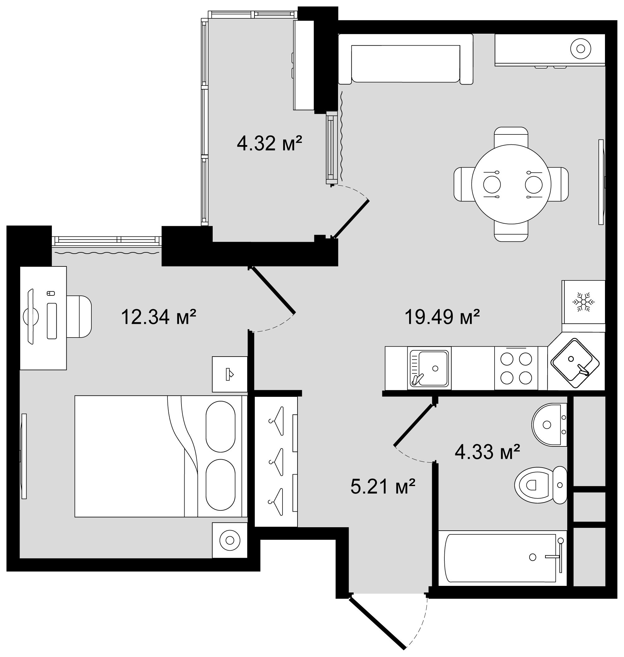 3-комнатная 110 м2 в ЖК Новгородская 8 корпус null этаж 10