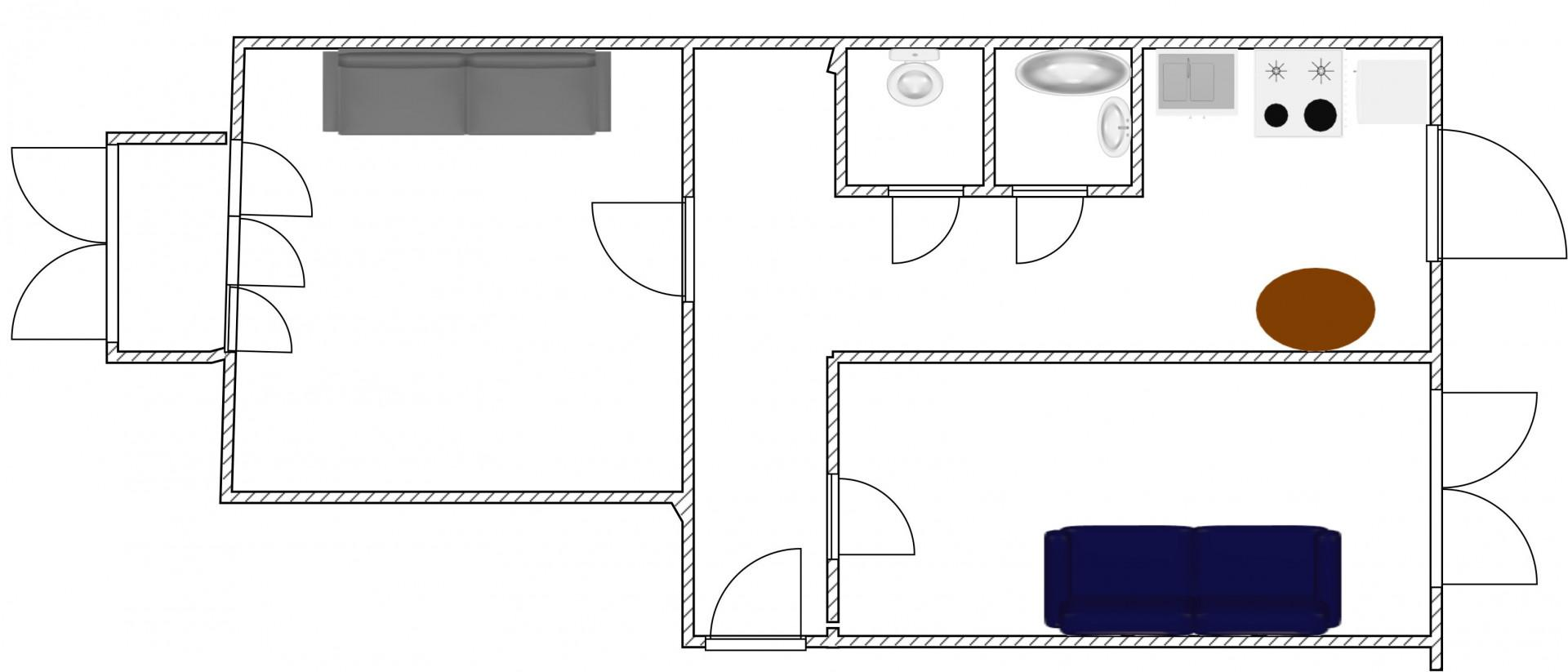 2-комнатная 46 м2 в ЖК undefined корпус null этаж 3