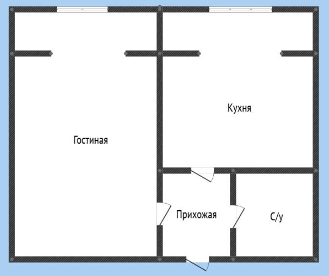 1-комнатная 44.5 м2 в ЖК undefined корпус null этаж 6