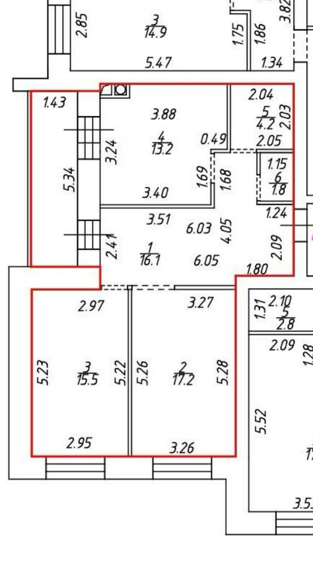 2-комнатная 72 м2 в ЖК undefined корпус null этаж 3