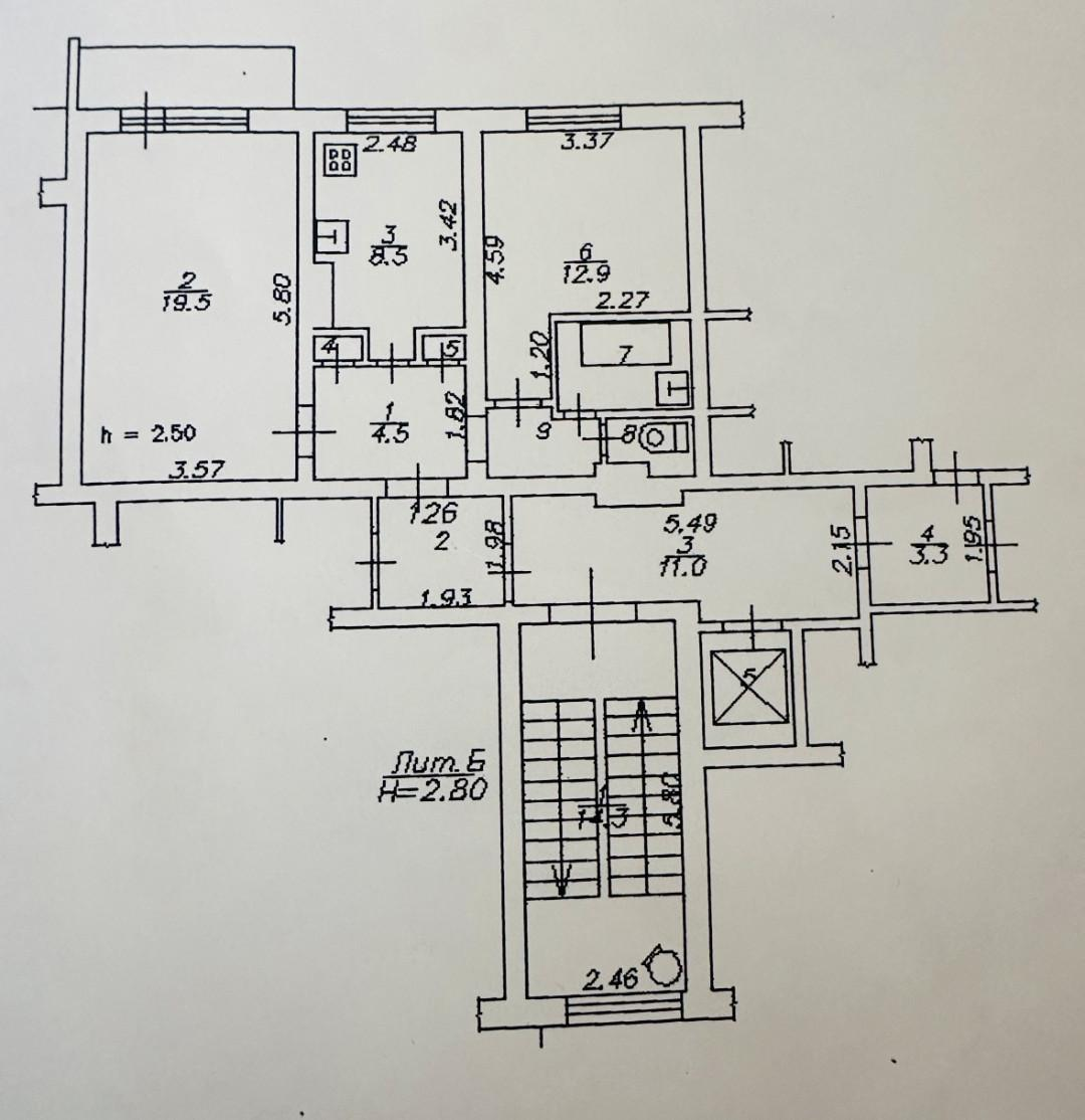 2-комнатная 52.2 м2 в ЖК undefined корпус null этаж 5