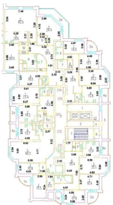 3-комнатная 112.8 м2 в ЖК undefined корпус null этаж 7