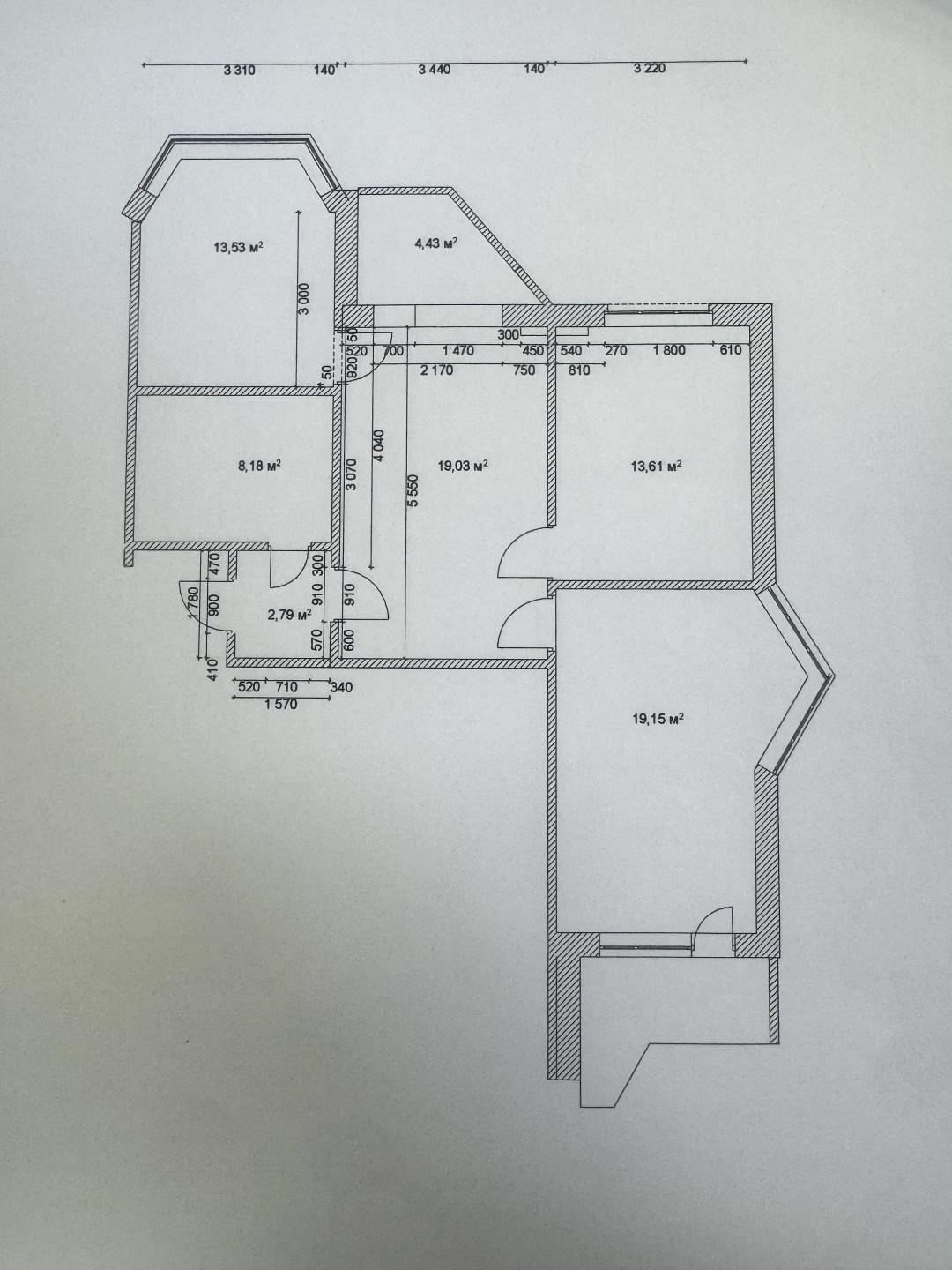 3-комнатная 76.1 м2 в ЖК undefined корпус null этаж 7