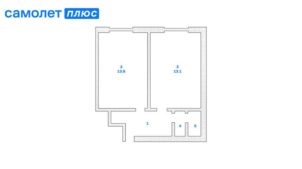 2-комнатная 35.4 м2 в ЖК undefined корпус null этаж 6