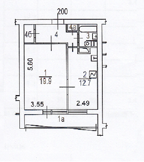 1-комнатная 49.6 м2 в ЖК undefined корпус null этаж 20