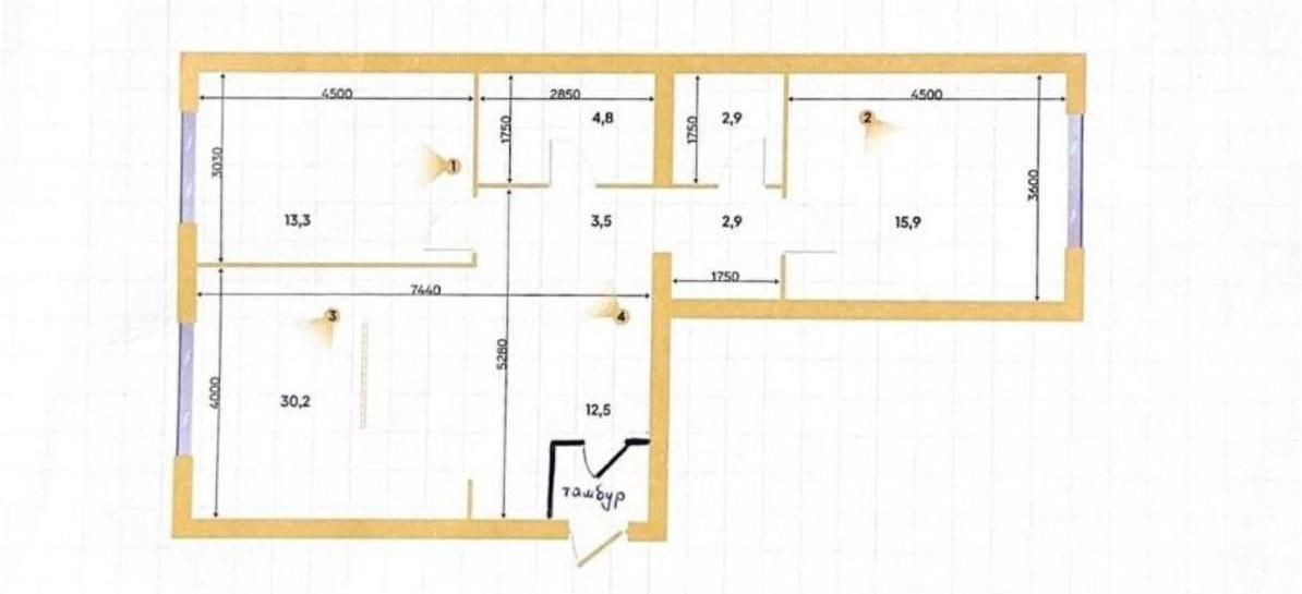 2-комнатная 70 м2 в ЖК undefined корпус null этаж 4