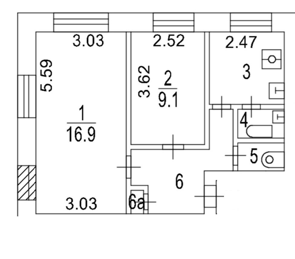 2-комнатная 40.8 м2 в ЖК undefined корпус null этаж 1