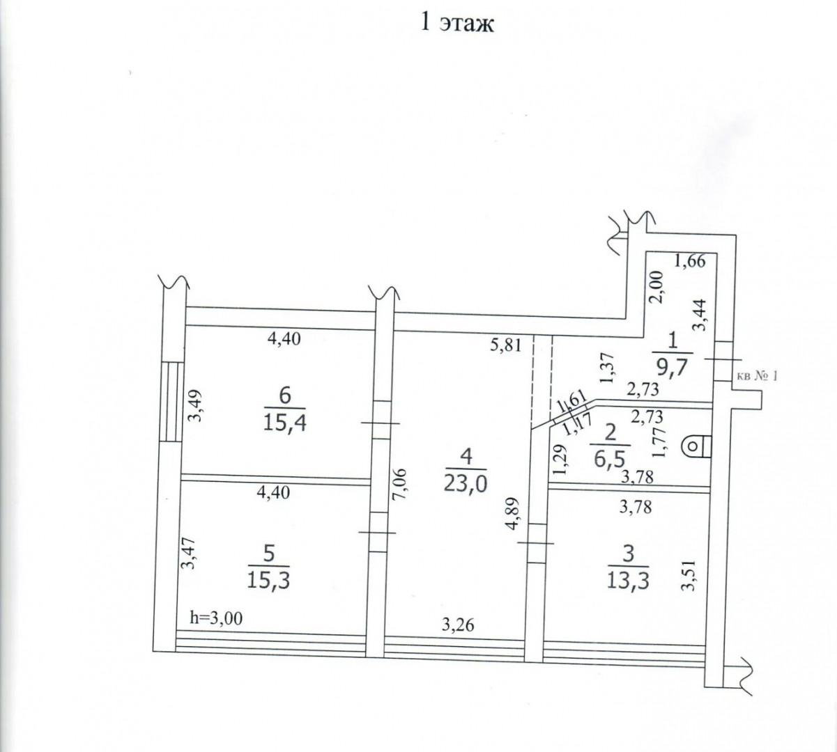 3-комнатная 83.2 м2 в ЖК undefined корпус null этаж 1
