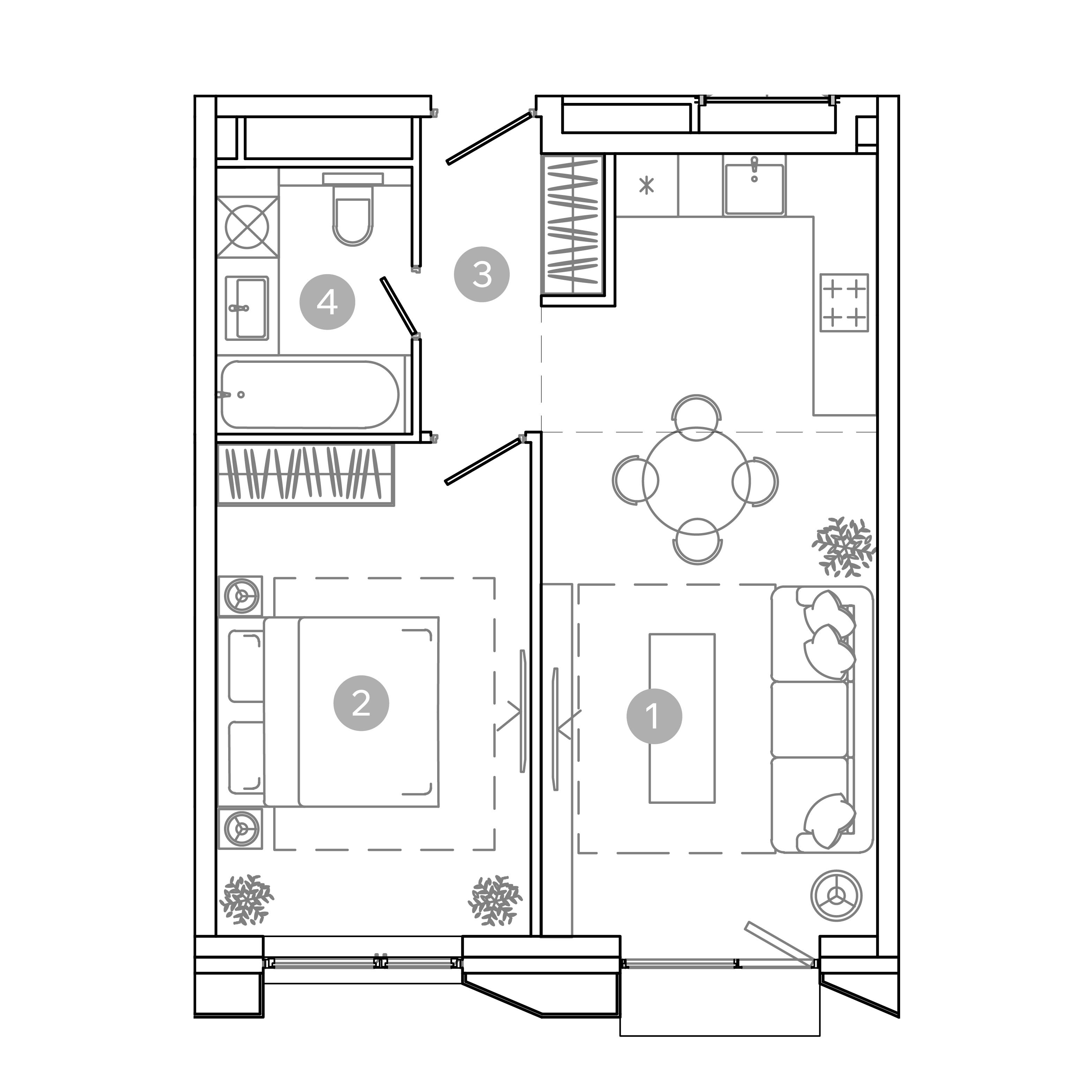2-комнатная 45 м2 в ЖК УНО.Соколиная гора корпус null этаж 4