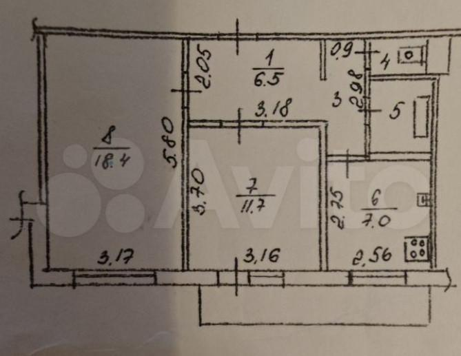 2-комнатная 49.8 м2 в ЖК undefined корпус null этаж 2