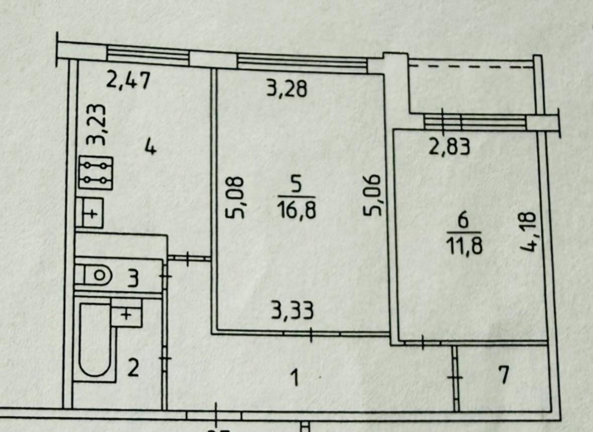 2-комнатная 51.1 м2 в ЖК undefined корпус null этаж 7
