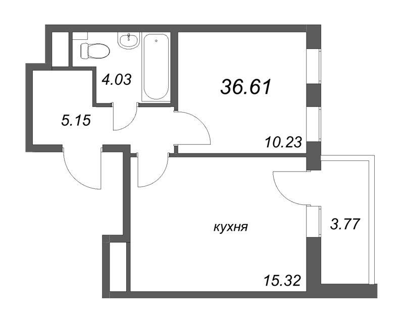 Студия 36 м2 в ЖК AEROCITY Club корпус null этаж 11
