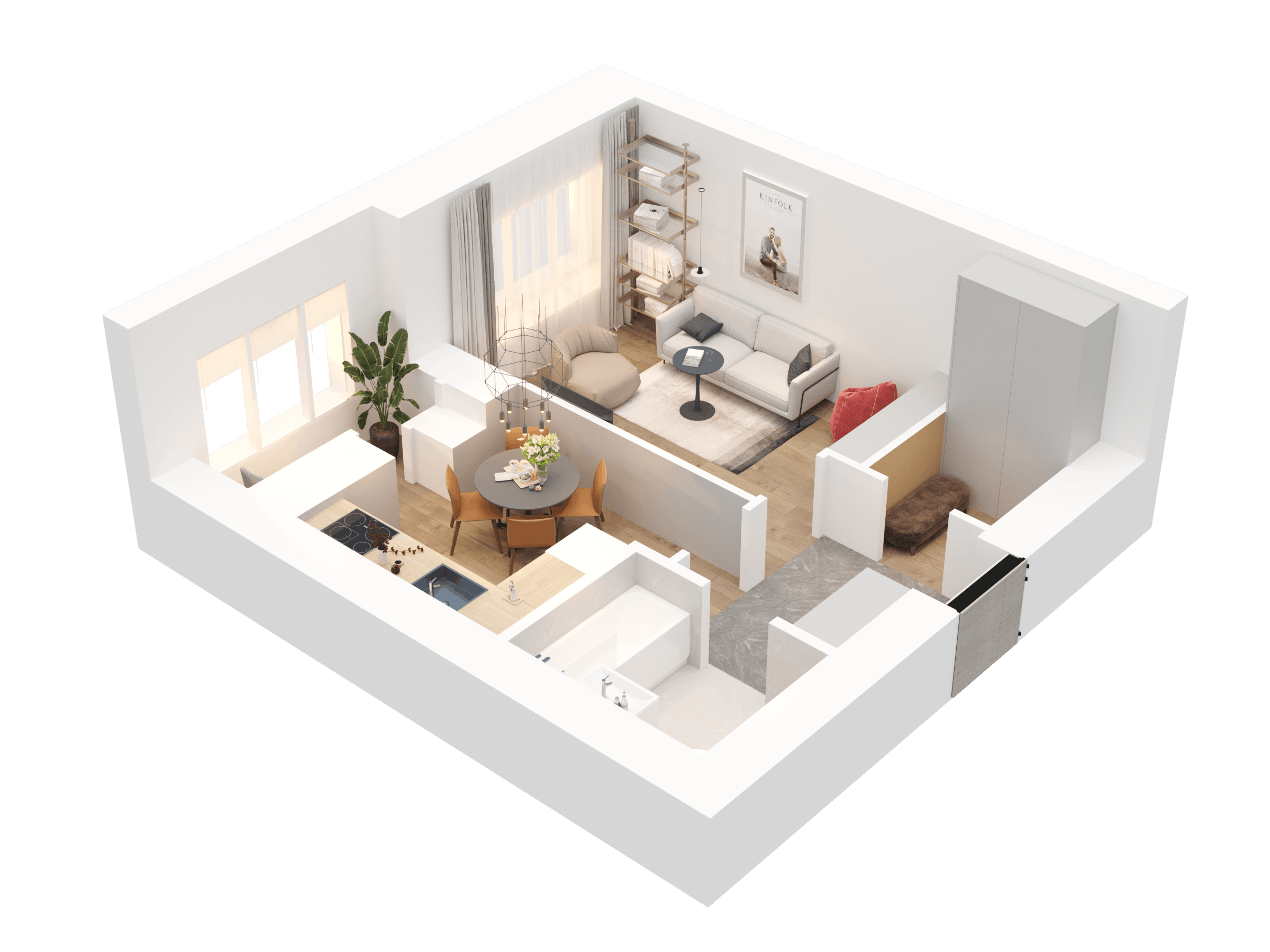 1-комнатная 33 м2 в ЖК Династия корпус null этаж 3