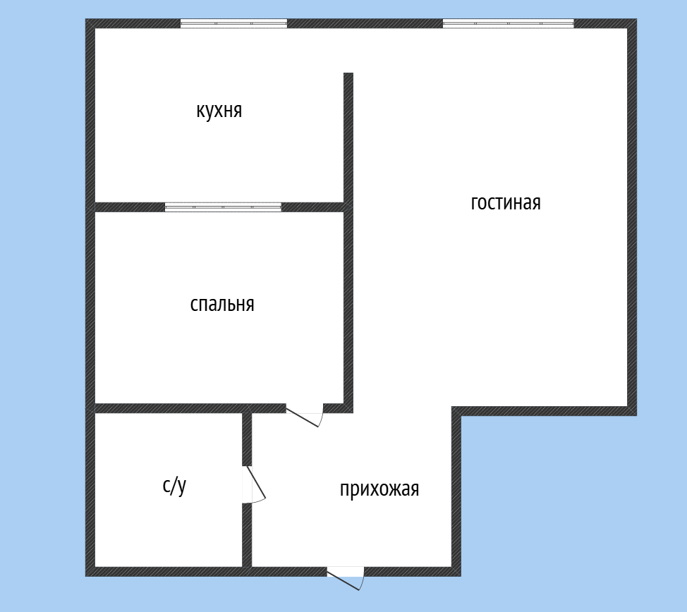 2-комнатная 57 м2 в ЖК undefined корпус null этаж 11