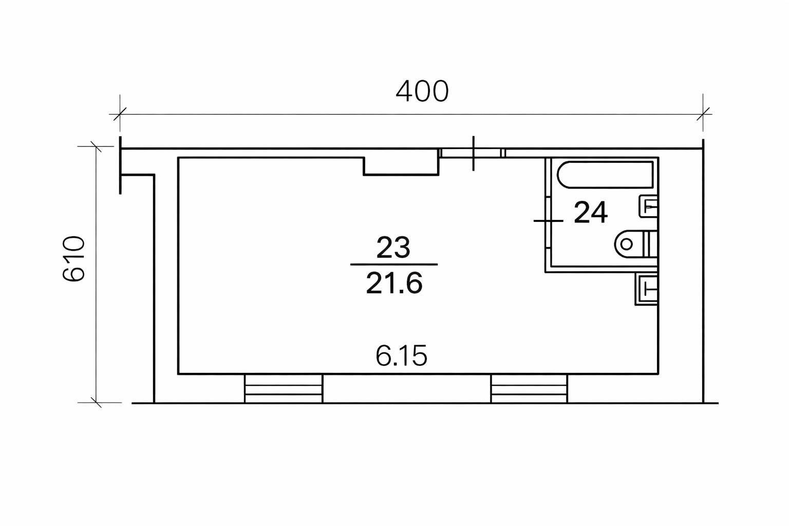 Студия 24.7 м2 в ЖК undefined корпус null этаж 4