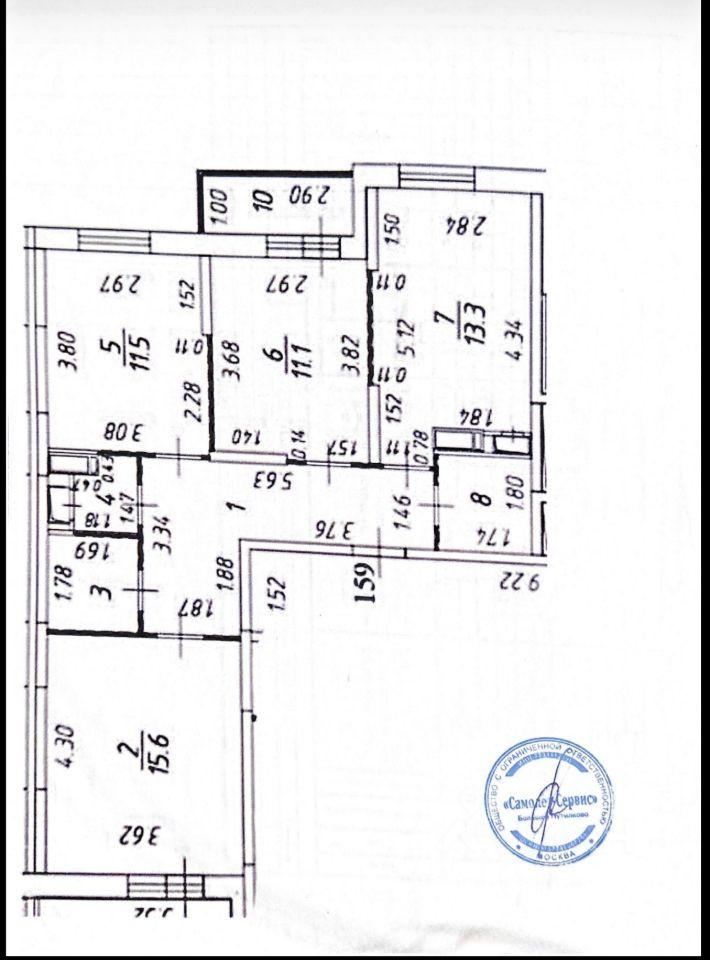 3-комнатная 74.1 м2 в ЖК undefined корпус null этаж 15