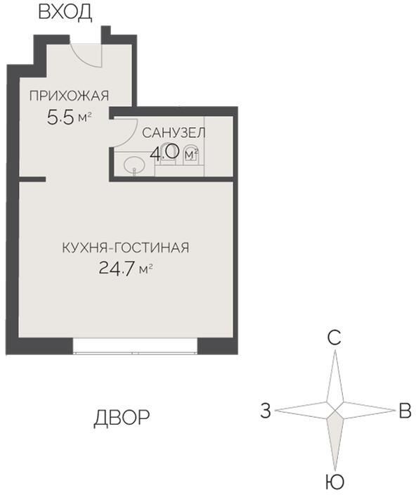 Студия 34 м2 в ЖК Внуково Кантри Клаб корпус null этаж 3