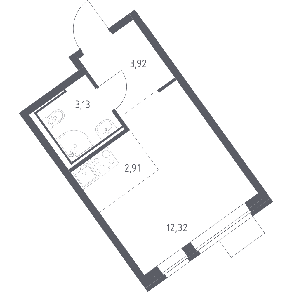 Студия 22 м2 в ЖК Молжаниново корпус null этаж 5