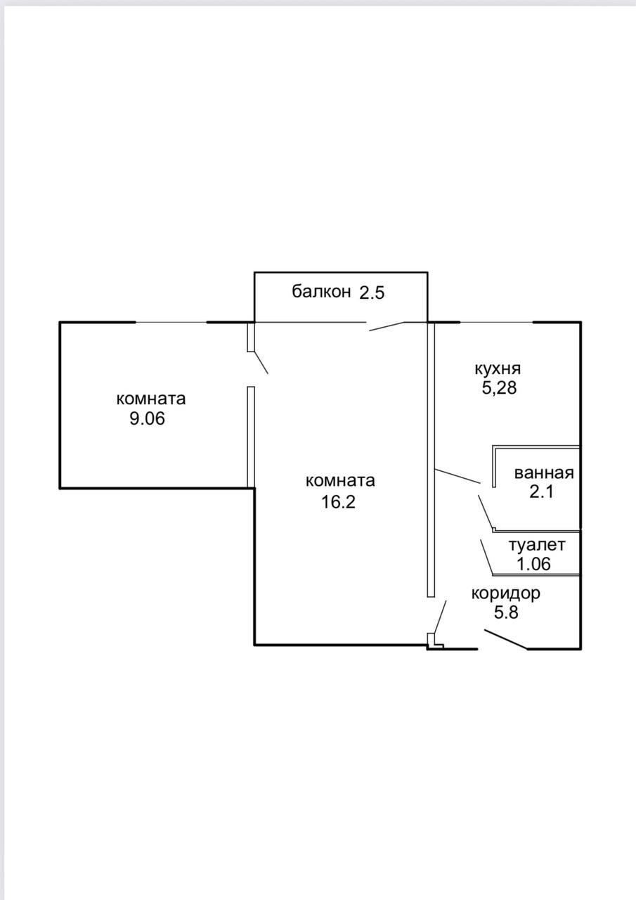 2-комнатная 40 м2 в ЖК undefined корпус null этаж 3